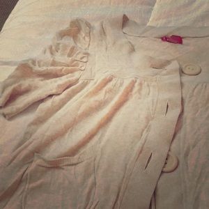 Elle | Heather Cream Babydoll Cardigan